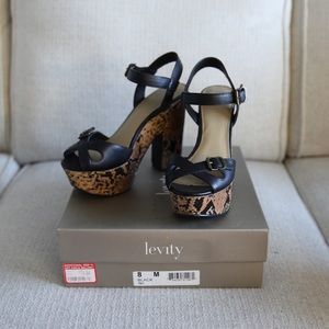 Levity Black Platform Sandals
